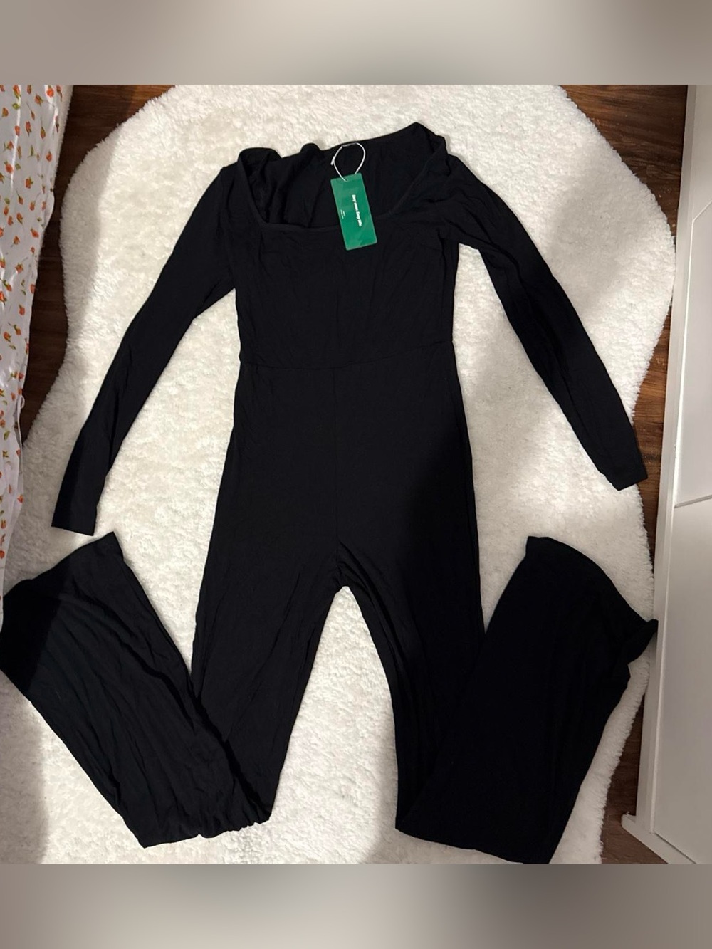 Black Long-Sleeve Women's Jumpsuit